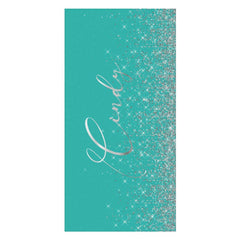 Lofaris Glitter Silver Custom Name Summer Beach Towel