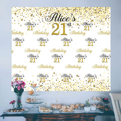 Lofaris Glitter Step And Repeat Custom 21St Birthday Backdrop