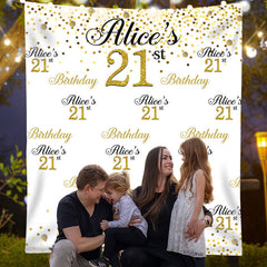 Lofaris Glitter Step And Repeat Custom 21St Birthday Backdrop