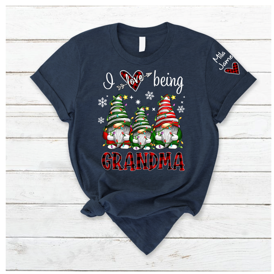 Lofaris Gnom Chirtsmas I Love Being Grandma Kids T - Shirt