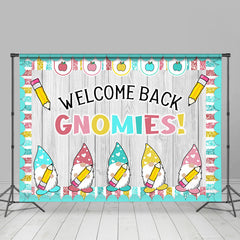 Lofaris Gnomies Green Wooden Welcome Back To School Backdrop