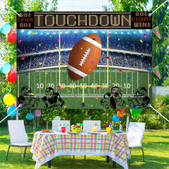 Lofaris Go Fight Touch Down Football Field Sport Backdrop