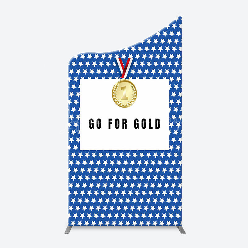 Lofaris Go For Gold Sports Birthday Party Arch Backdrop