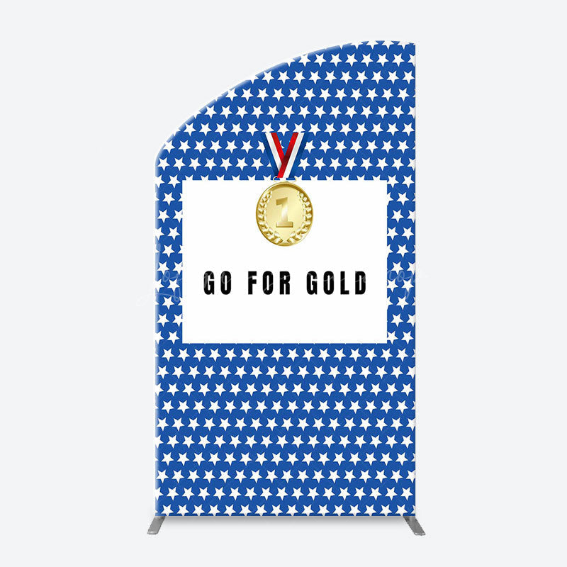 Lofaris Go For Gold Sports Birthday Party Arch Backdrop