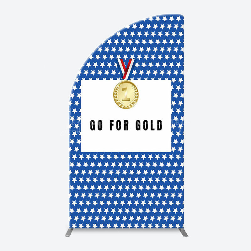 Lofaris Go For Gold Sports Birthday Party Arch Backdrop