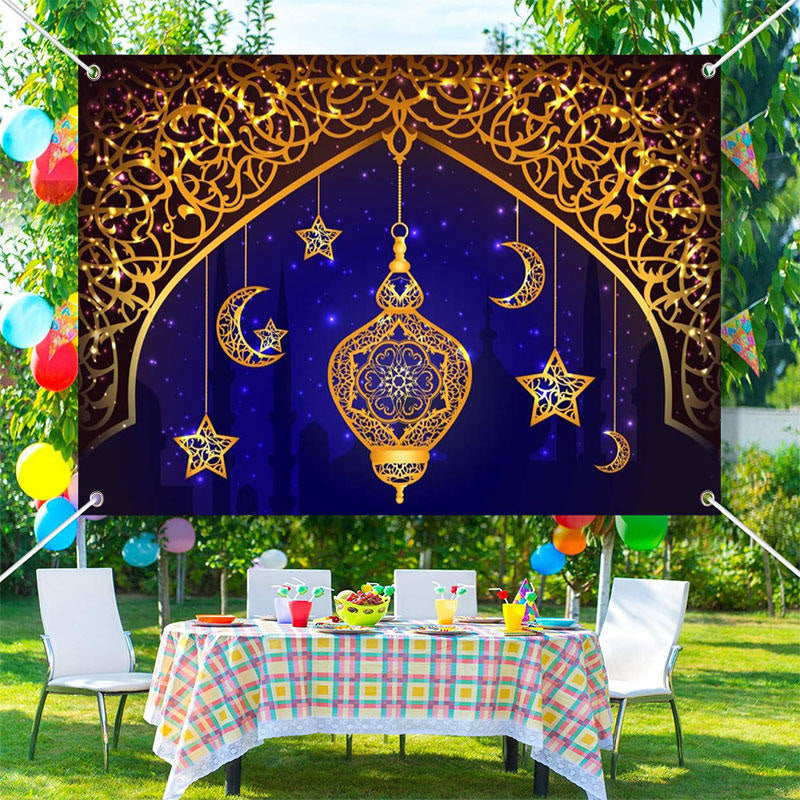 Lofaris Gold Accessories Pendant Lantern Ramadan Backdrop