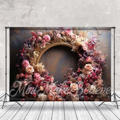 Lofaris Gold Arch Peeling Wall Colorful Flower Backdrop