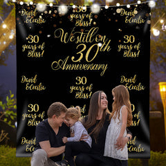 Lofaris Gold Custom Step And Repeat Anniversary Backdrop