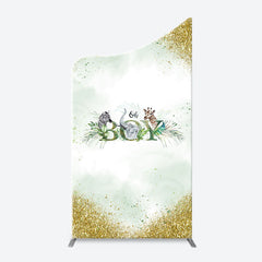 Lofaris Gold Glitter Animals Boy Arch Baby Shower Backdrop