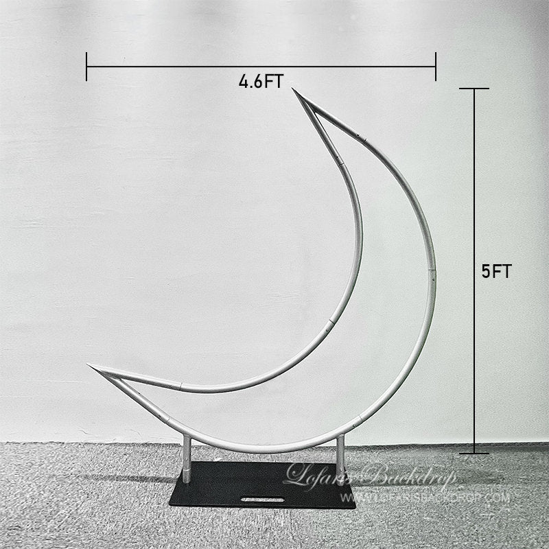 Lofaris Gold Glitter Moon Arch Backdrop for Wedding Decor