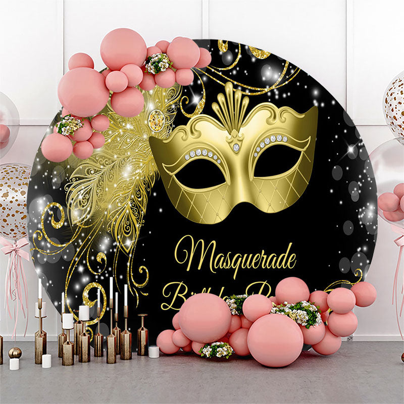 Party Themes - Black and gold masquerade theme decor idea
