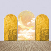 Lofaris Gold Rock Moon Stars White Clouds Arch Backdrop