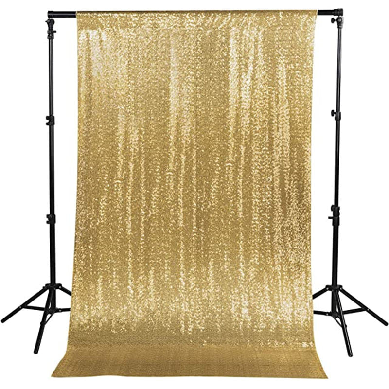 Lofaris Gold Sequin Backdrop Curtain for Party Decor