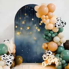 Lofaris Gold Star Night Cloud Bokeh Arch Backdrop For Party