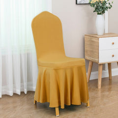 Lofaris Gold Stretch Sun Skirt Spandex Banquet Chair Cover