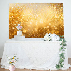 Lofaris Golden Glitter Bokeh Backdrop For Birthday Party