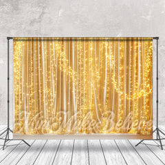 Lofaris Golden Glitter Curtain Light Backdrop For Cake Smash