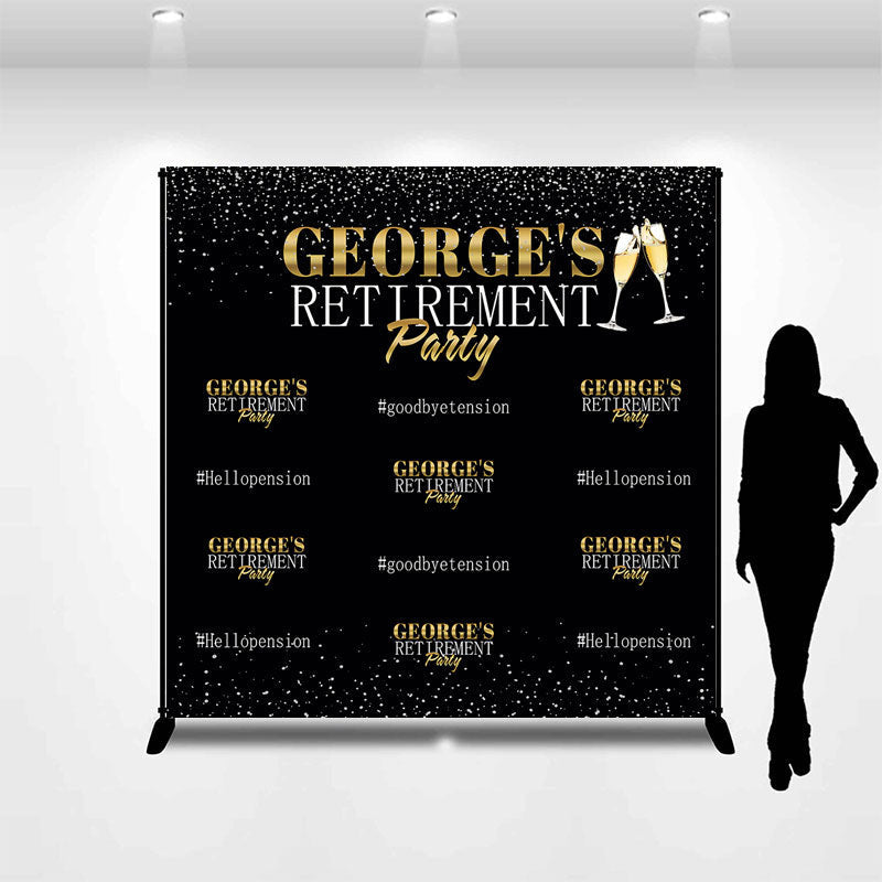 Lofaris Goodbye Tension Step Repeat Custom Retirement Backdrop