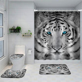 Lofaris Gorgeous Snow Bengal White Tiger Shower Curtain