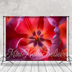 Lofaris Graceful Red Flower Pistil Photo Studio Backdrop