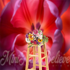 Lofaris Graceful Red Flower Pistil Photo Studio Backdrop