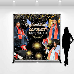Lofaris Grad And Boujee Custom Photo Congrats Backdrop