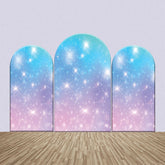Lofaris Gradient Blue Purple Pink Glitter Arch Backdrop Kit