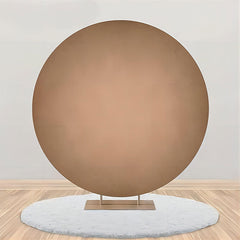 Lofaris Gradient Khaki Simple Circle Backdrop For Birthday
