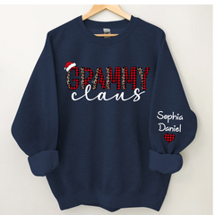 Lofaris Grammy Claus And Kids Customized Name Sweatshirt