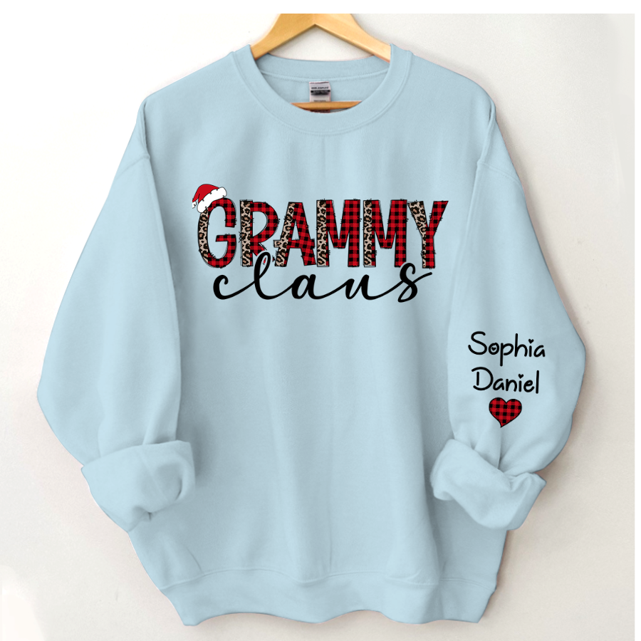 Lofaris Grammy Claus And Kids Customized Name Sweatshirt