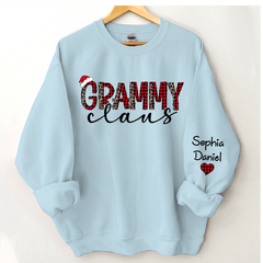 Lofaris Grammy Claus And Kids Customized Name Sweatshirt
