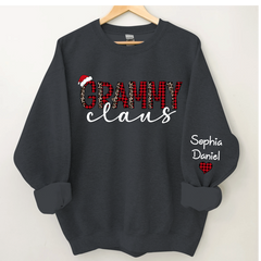 Lofaris Grammy Claus And Kids Customized Name Sweatshirt