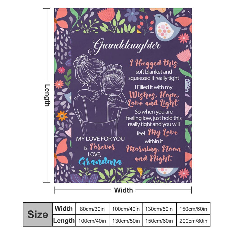 Lofaris Granddaughters Gift - Floral Letter Blanket