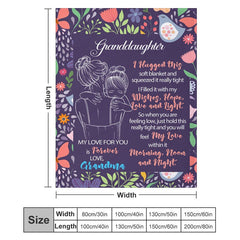 Lofaris Granddaughters Gift - Floral Letter Blanket