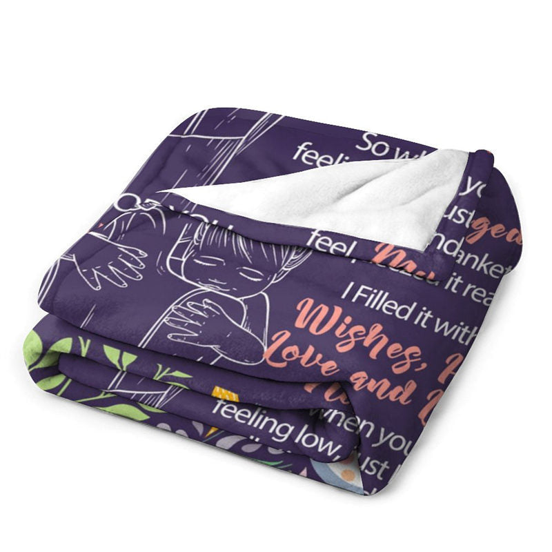 Lofaris Granddaughters Gift - Floral Letter Blanket