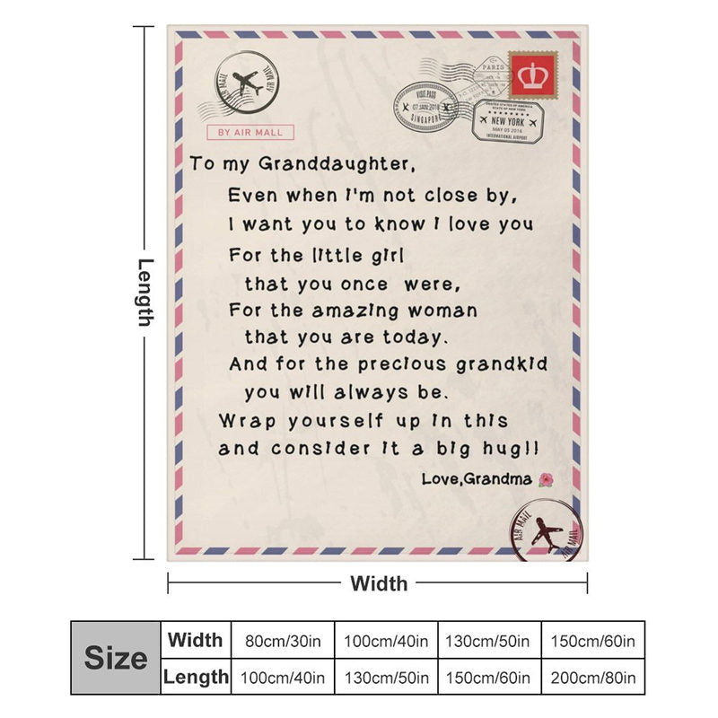 Lofaris Granddaughters Gift - Warm Letter Blanket