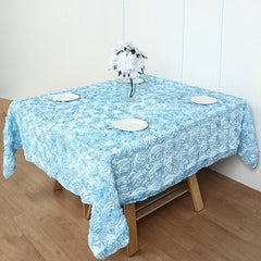 Lofaris Grandiose Rosette 3D Satin Rectangle Tablecloth