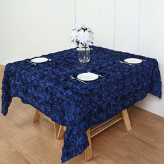 Lofaris Grandiose Rosette 3D Satin Rectangle Tablecloth