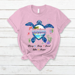 Lofaris Grandma and Grandkids Turtle Mothers Day T-Shirt