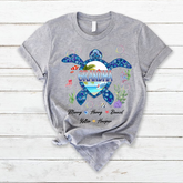 Lofaris Grandma and Grandkids Turtle Mothers Day T-Shirt