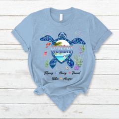 Lofaris Grandma and Grandkids Turtle Mothers Day T-Shirt