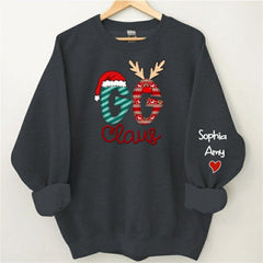 Lofaris Grandma And Kids Claus Custom Christmas Sweatshirt