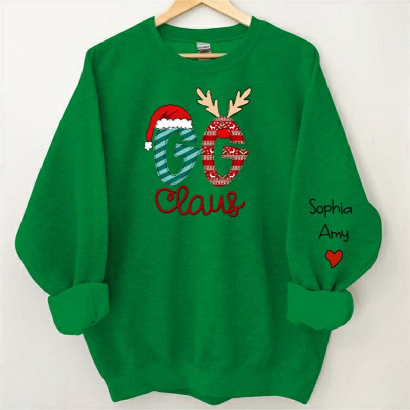 Lofaris Grandma And Kids Claus Custom Christmas Sweatshirt