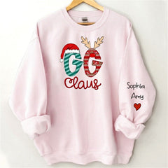 Lofaris Grandma And Kids Claus Custom Christmas Sweatshirt
