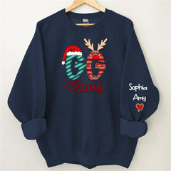 Lofaris Grandma And Kids Claus Custom Christmas Sweatshirt