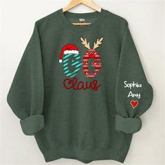 Lofaris Grandma And Kids Claus Custom Christmas Sweatshirt