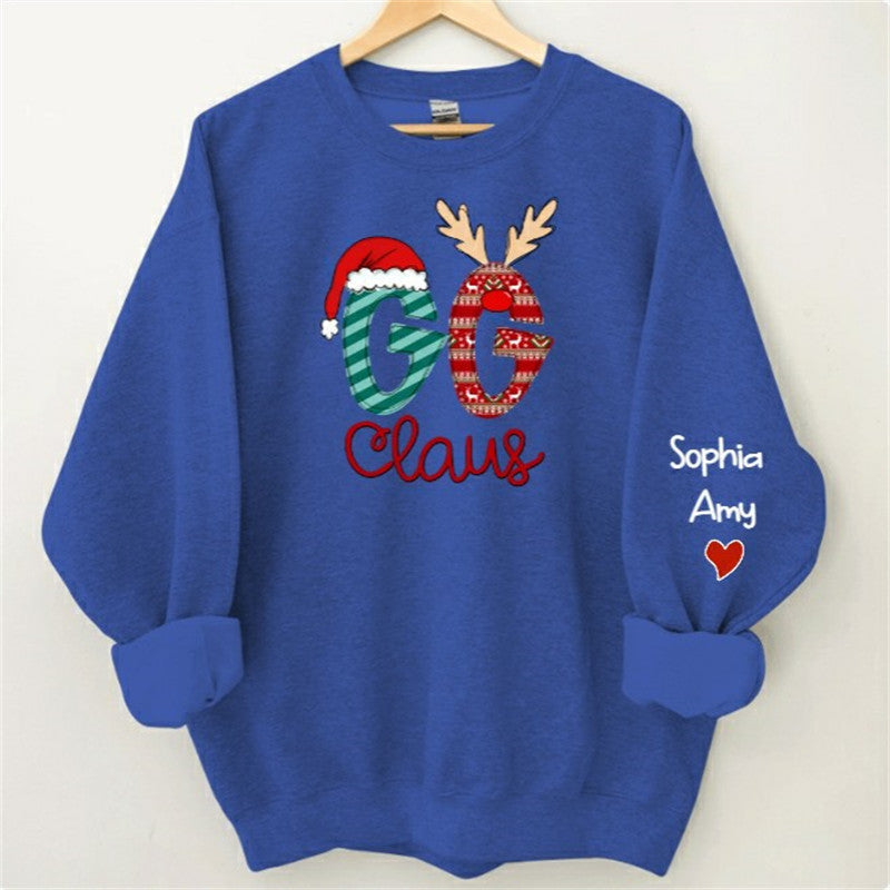 Lofaris Grandma And Kids Claus Custom Christmas Sweatshirt