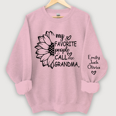 Lofaris My Favorite People Call Me Grandma And Grandkids Sweatshirt