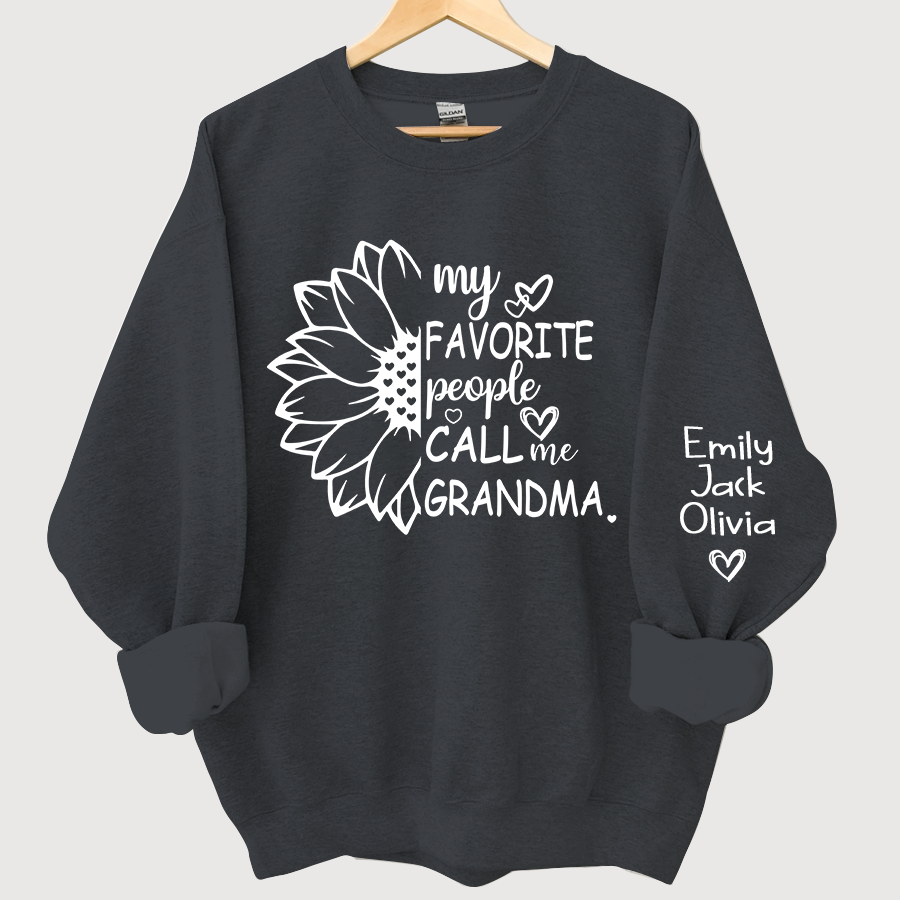 Lofaris My Favorite People Call Me Grandma And Grandkids Sweatshirt