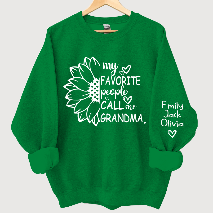Lofaris My Favorite People Call Me Grandma And Grandkids Sweatshirt